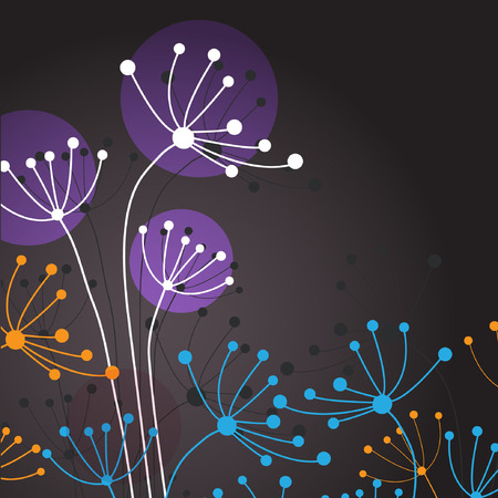 floral background. Vector card in retro styleのイラスト素材