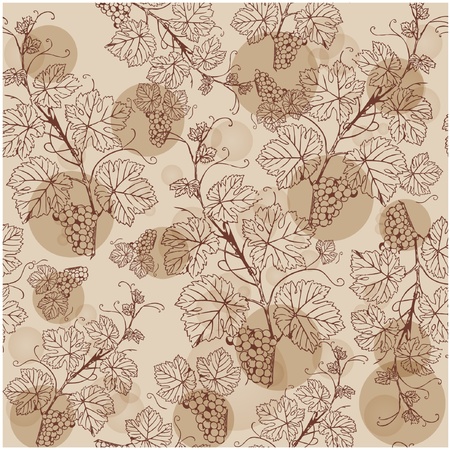 Seamless pattern with grape branches のイラスト素材
