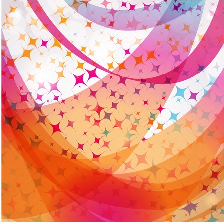 Abstract pastel background with stars and swirlsのイラスト素材
