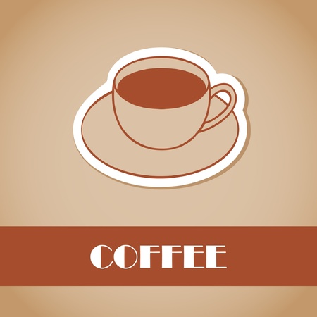 Cup of coffee  Vector illustration for bar or cafe のイラスト素材