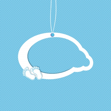 baby boy announcement card  vector illustrationのイラスト素材