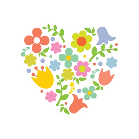 Heart from flowers のイラスト素材