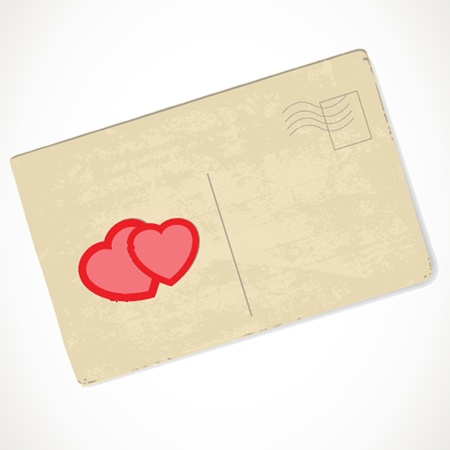 Cute background with two  heartsのイラスト素材
