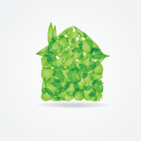 Ecological concept  Small green house のイラスト素材