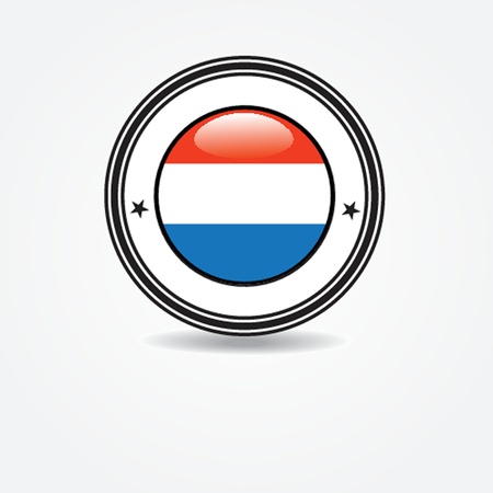 Netherlands flag in rubber stampのイラスト素材