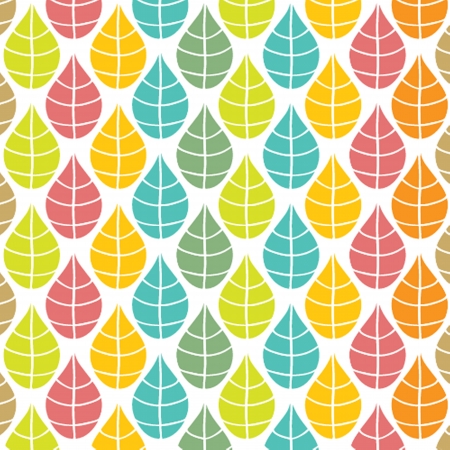 Seamless pattern with multicolored leaves のイラスト素材