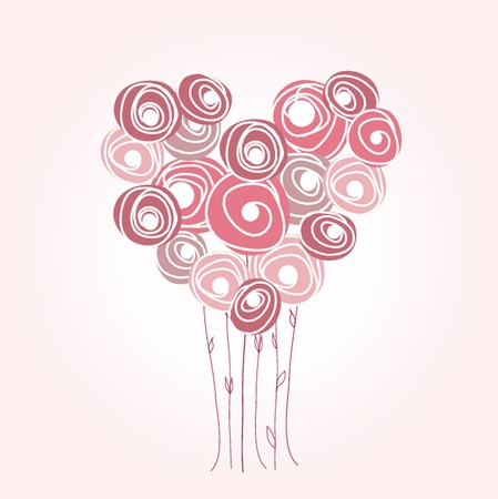 Retro card with vintage roseのイラスト素材