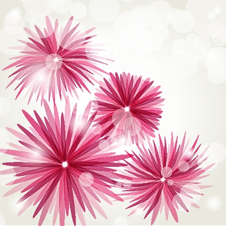 Vintage floral card with handdrawn flowersのイラスト素材