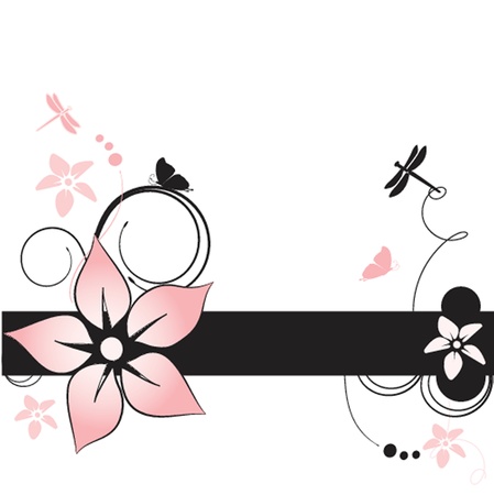 Floral card with butterfliesのイラスト素材