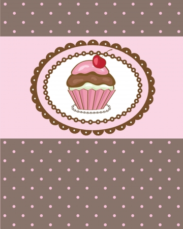 Piece of cake, cupcake  illustrationのイラスト素材