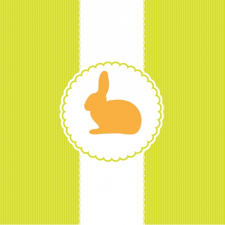 Abstract cartoon  easter card with cute bunnyのイラスト素材