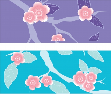 Vintage card with hand drawn flowersのイラスト素材