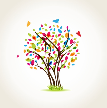 Illustration of beautiful spring backgroundのイラスト素材