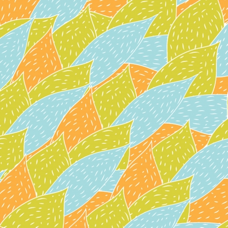 Floral seamless pattern in autumn colorsのイラスト素材