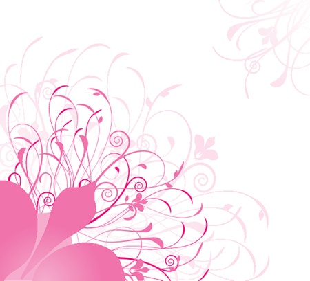 Vintage floral card with handdrawn flowersのイラスト素材