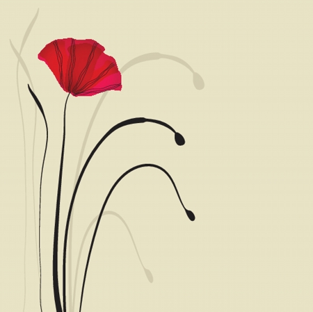 Spring card with beauty poppies のイラスト素材