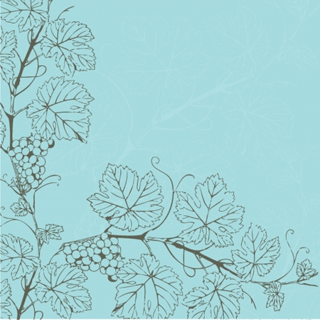 Vintage vector illustration with grape branchのイラスト素材