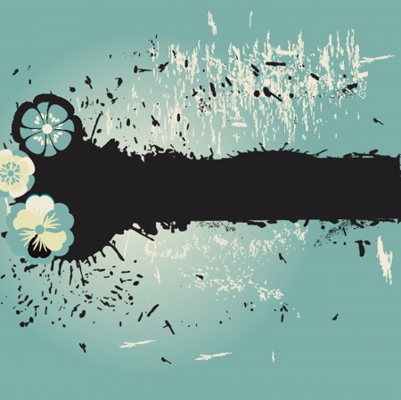 Abstract background with grey flowersのイラスト素材