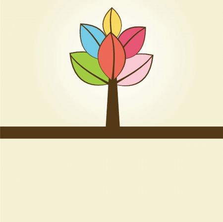 Abstract autumn treeのイラスト素材