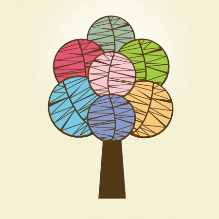 Abstract autumn treeのイラスト素材