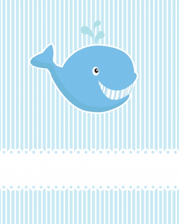 baby boy announcement card illustrationのイラスト素材