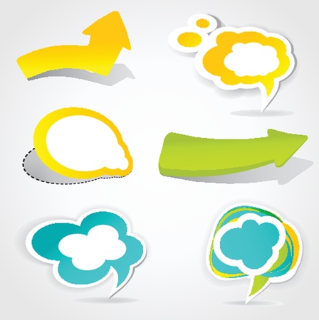 Speech cloud bubble. Green backgroundのイラスト素材