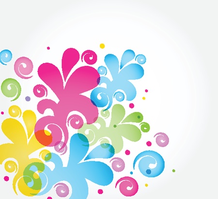 Vintage greeting card with hand drawn flowersのイラスト素材