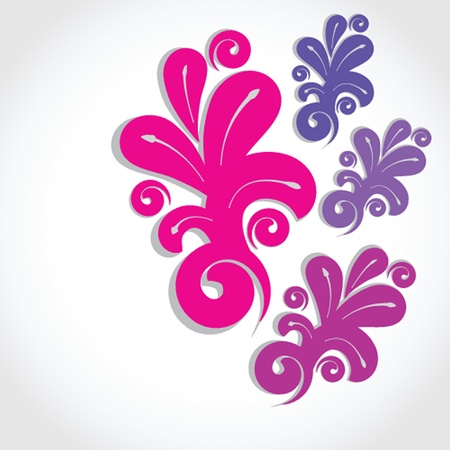 Vintage greeting card with hand drawn flowersのイラスト素材