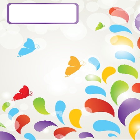 Vintage greeting card with hand drawn flowersのイラスト素材