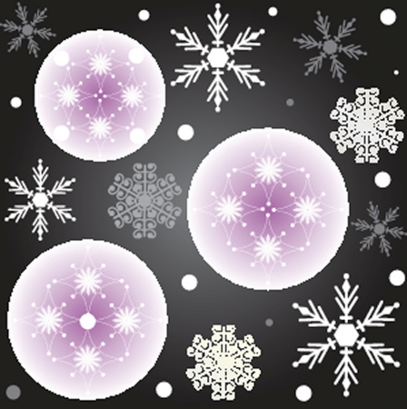 Christmas card with holiday elements: tree, bell,holly berryのイラスト素材