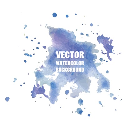 Violet watercolor splash. Vector format for your designのイラスト素材