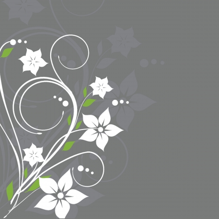 Vintage greeting card with hand drawn flowersのイラスト素材