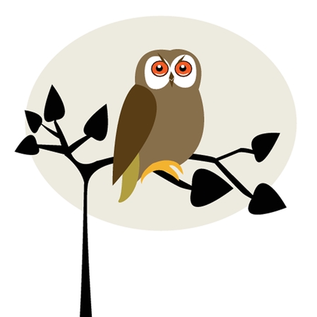 illustration of a funny character owlの写真素材