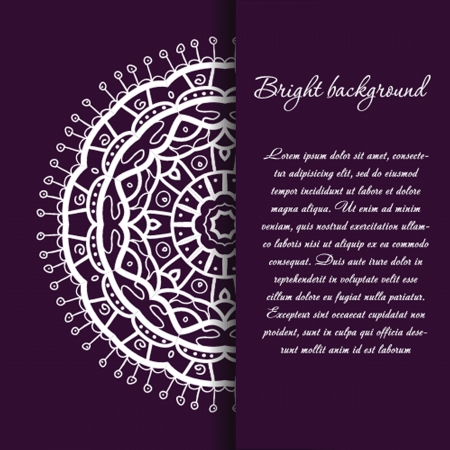Vintage background with bright colors mandala and place for your textの写真素材