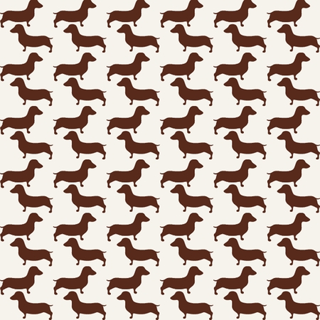 Cute little dogs scotch terriers silhouette seamless patternのイラスト素材
