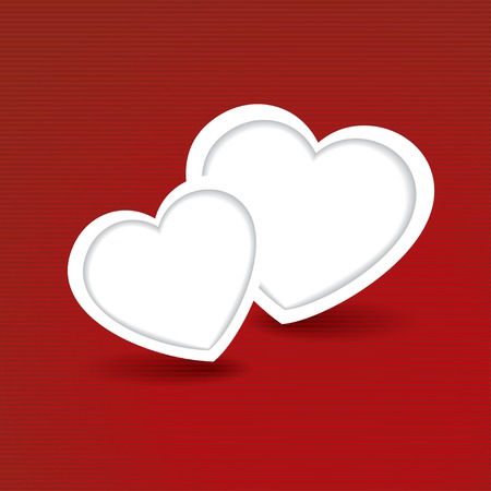 Holiday Greetings Card. Heart on red background for Valentines day.  Look my portfolio to find more images of the same seriesのイラスト素材