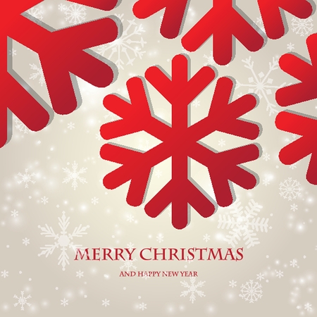 Holiday greeting card with abstract christmas snowflakes , place for our textのイラスト素材