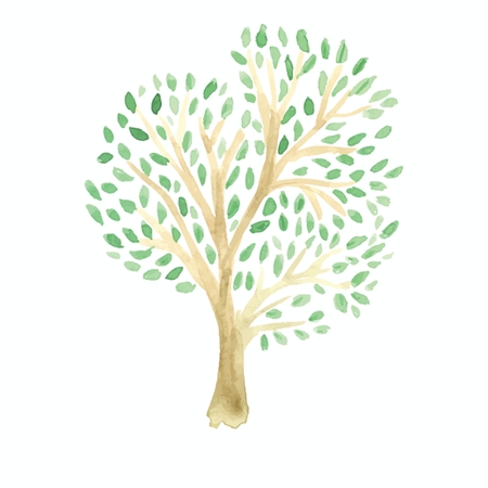 Summer landscape background in green and blue colors. Vector background for web and mobile design. Corporate style and identity version. Wallpapers, website and banners design.のイラスト素材