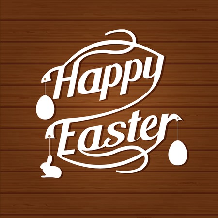 Happy easter lettering. のイラスト素材