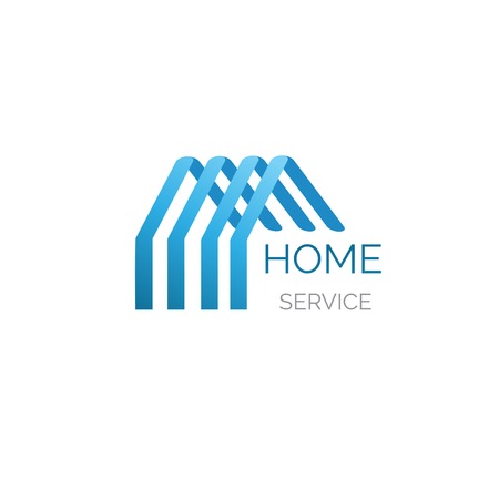 Vector house logo for your company. Godd for home service, cleaning, inshurance and other buisiness