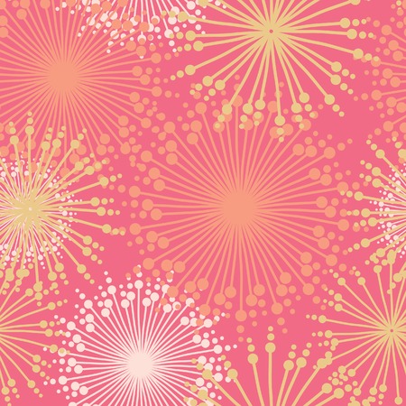 Seamless pattern with abstract  dehlia flowers. Vector illustration.のイラスト素材