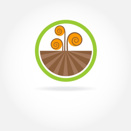 Green healthy nature agricultural logoのイラスト素材