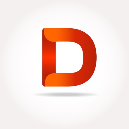Letter D logo design template elements in different bright colorsのイラスト素材