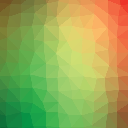 Geometric abstract green and orange  low-poly paper background. Vector with transparency.のイラスト素材