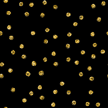 Seamless Pattern with gold glitter polka dot.のイラスト素材