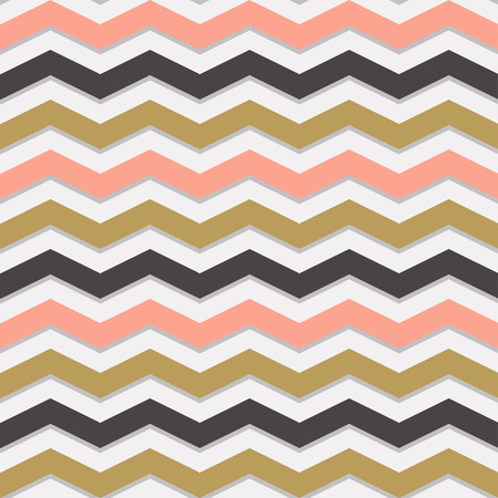 Abstract geometric seamless pattern. Fabric doodle zig zag line ornament. Zigzag pastel colors background. Chevron seamlessのイラスト素材
