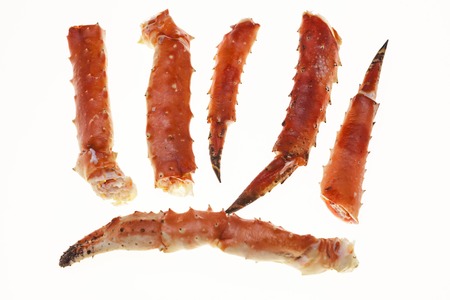 A large phalanx of feet of a crab Fresh cooked crab meat.の写真素材