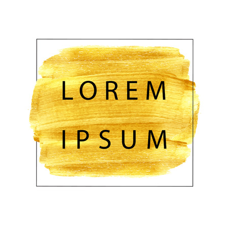 Gold acrylic paint. Vector illustration. Abstract modern background with place for your text.のイラスト素材