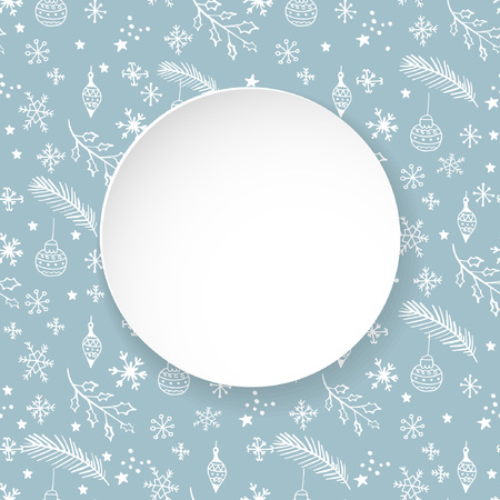 Seamless doodle blue patternのイラスト素材