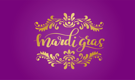 Gold Mardi Gras Lettering vector illustrationのイラスト素材
